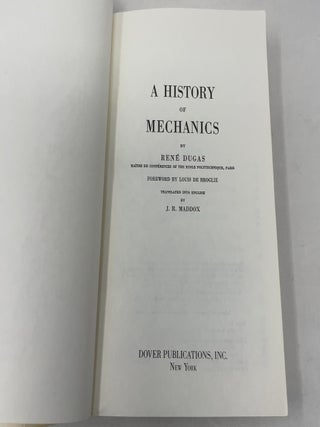 A History of Mechanics (Dover Classics of Science and Mathematics)