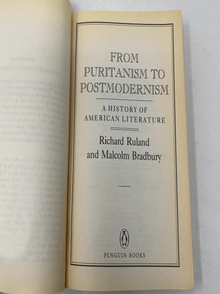 From Puritanism to Postmodernism: A History of American Literature