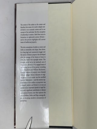 Authors and Owners: The Invention of Copyright