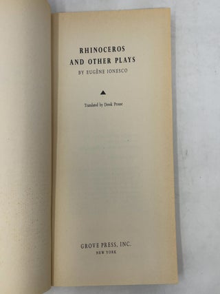 Rhinoceros, and Other Plays