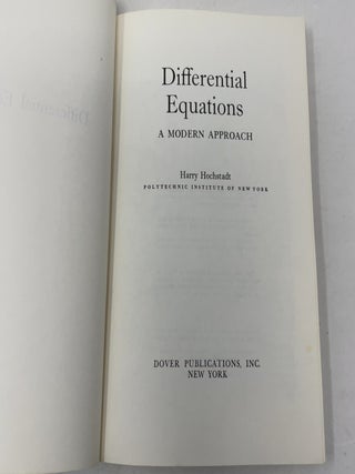 Differential Equations: A Modern Approach