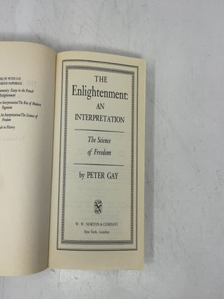 The Enlightenment, An Interpretation: The Science of Freedom