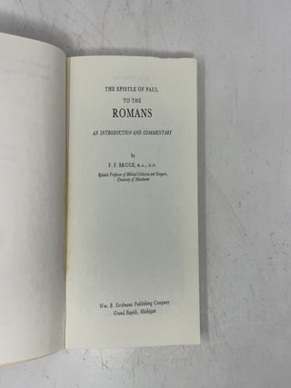The Epistle of Paul to the Romans: An Introduction and Commentary