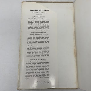 "To Bigotry No Sanction": A Jewish Shrine in America, 1658-1958