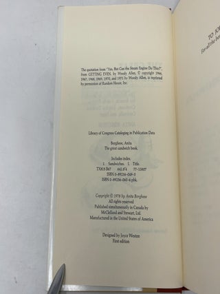 The Great Sandwich Book: The Relaxed Way to Entertain for Brunch, Lunch, Picnics, Cookouts, Snacks, Teatime, Cocktails, and More