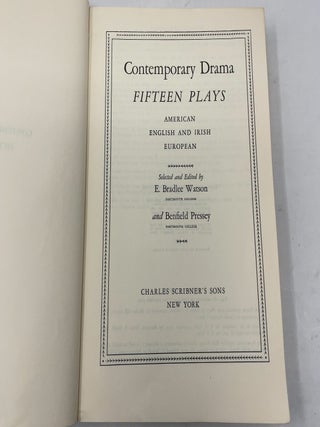 Contemporary Drama: 15 Plays