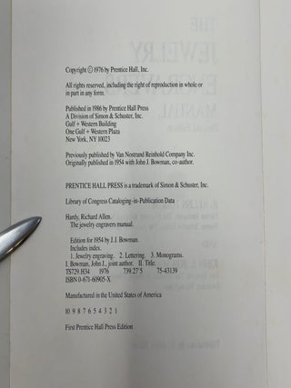 The Jewelry Engraver's Manual