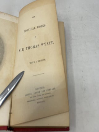 The Poetical Works Sir Thomas Wyatt