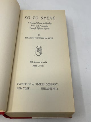 So to Speak