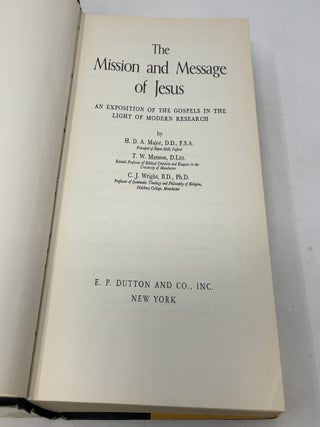 The Mission and Message of Jesus