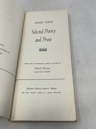 Selected Poetry and Prose