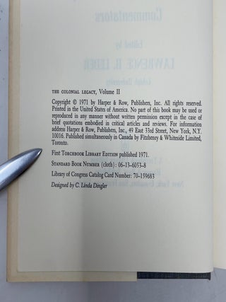 His Colonial Legacy: Some Eighteenth-Century Commentators