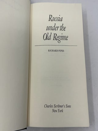 Russia Under the Old Regime (The History of Civilization Series)