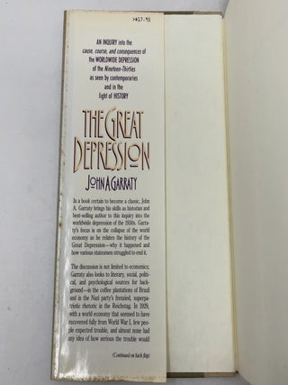 The Great Depression: An Inquiry Into the Causes, Course, and Consequences of the Worldwide Depression of the Nineteen-Thirties, as Seen by Contemporaries and in the Light of History