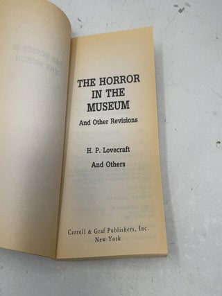 The Horror in the Museum and Other Revisions