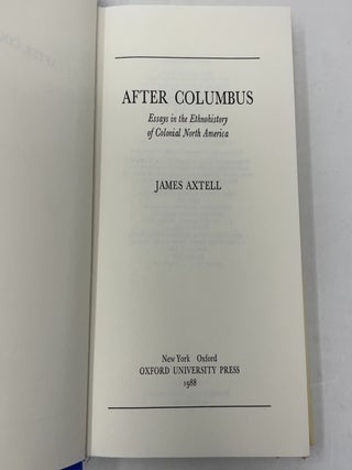 After Columbus: Essays in the Ethnohistory of Colonial North America