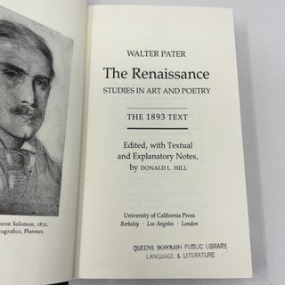 The Renaissance: Studies in Art and Poetry: The 1893 Text