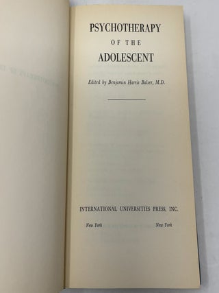 Psychotherapy of the Adolescent
