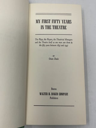 My First Fifty Years in the Theatre