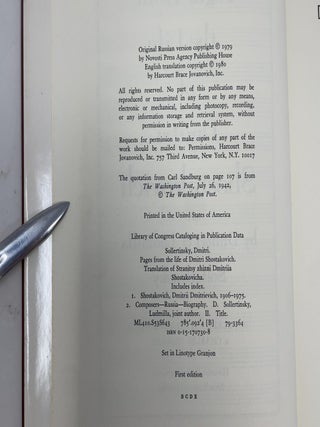 Pages from the Life of Dmitri Shostakovich