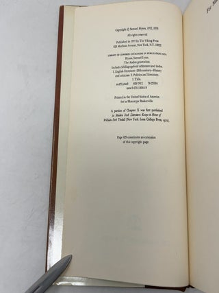The Auden Generation: Literature and Politics in England in the 1930s