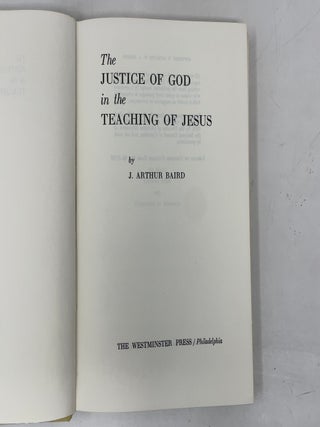 The Justice of God in the Teaching of Jesus
