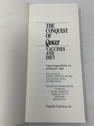 The Conquest of Cancer: Vaccines and Diet