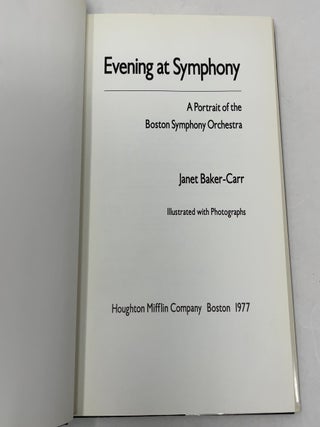 Evening at Symphony: A Portrait of the Boston Symphony Orchestra