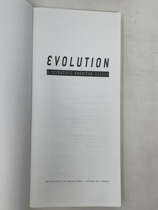 Evolution: A Scientific American Reader