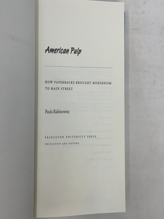 American Pulp: How Paperbacks Brought Modernism to Main Street