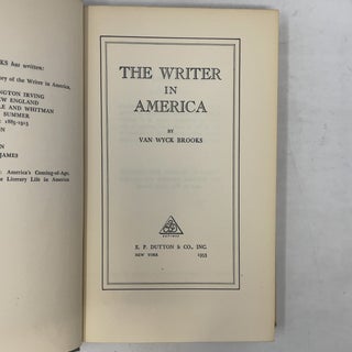 The Writer in America
