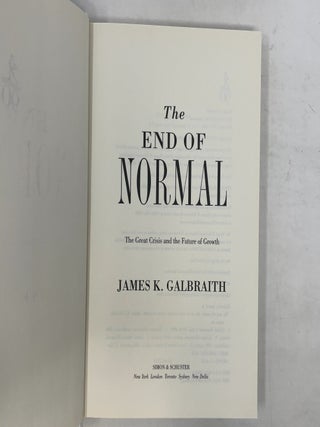 The End of Normal: The Great Crisis and the Future of Growth