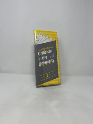 Criticism in the University