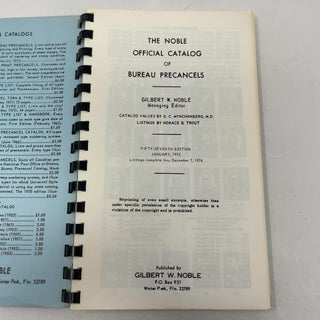 The Noble Official Catalog of Bureau Precancels