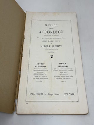 Method for the Accordion: Piano Keyboard and Chromatic, Self-Instructive