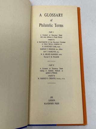 A Glossary of Philatelic Terms (Library Edition)