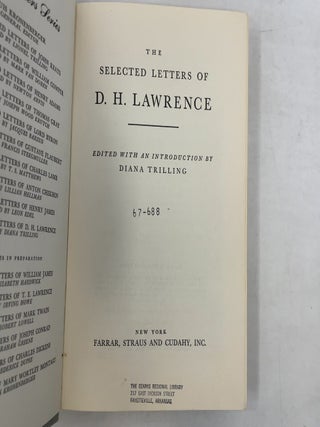 The Selected Letters of D. H. Lawrence