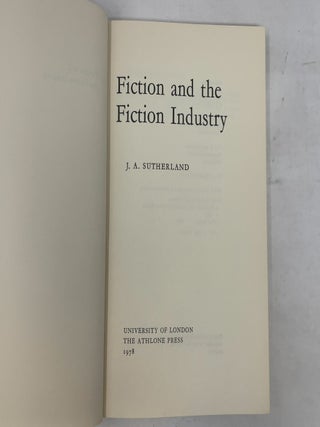Fiction and the Fiction Industry
