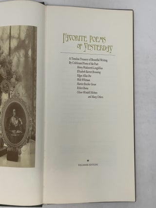 Favorite Poems of Yesterday: A Timeless Treasury of Beautiful Writing by Celebrated Poets of the Past