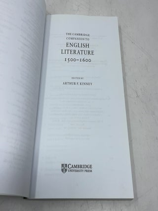The Cambridge Companion to English Literature, 1500-1600