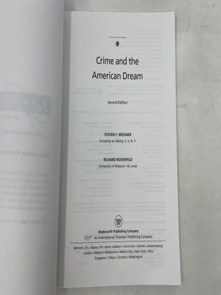 Crime and the American Dream