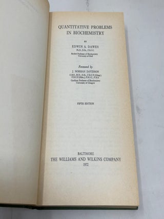 Quantitative Problems in Biochemistry