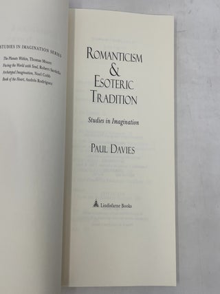 Romanticism & Esoteric Tradition: Studies in Imagination