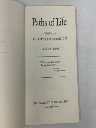 Paths of Life: Preface to a World Religion