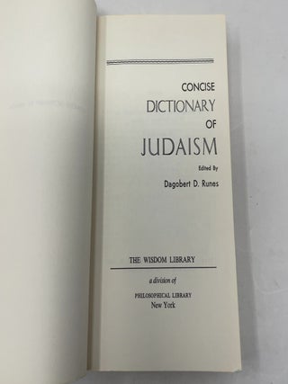 Concise Dictionary of Judaism