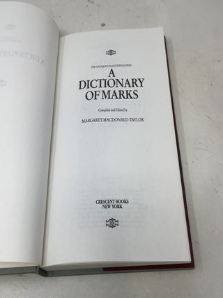 Dictionary of Marks (Antique Collectors Guides)