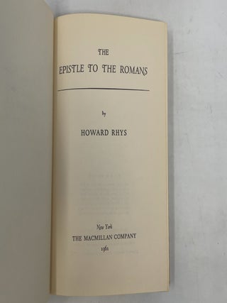 The Epistle to the Romans