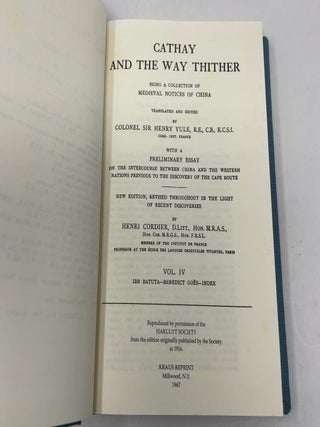 Cathay and the Way Thither, Vol. IV (Second Series, No. XLI)