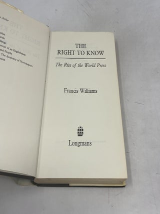 The Right to Know: the Rise of the World Press