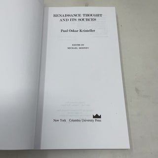 Renaissance Thought and Its Sources